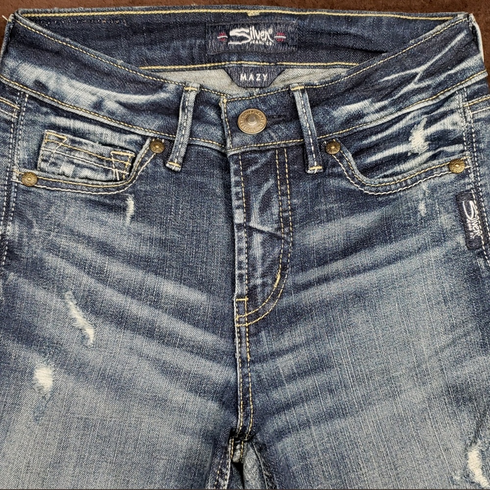 Silver Jeans Co NWT⭐MAZY⭐BOHO BOOT sz 24 High-rise - Picture 5 of 8